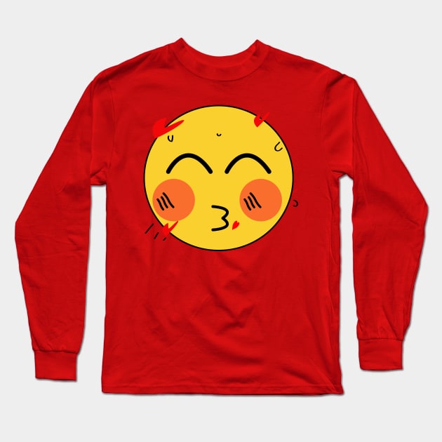 emoji kiss Long Sleeve T-Shirt by bratshirt
